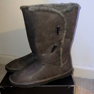 NEVER WORN BRAND NEW SONOMA TALL FURRY GRAY BOOT UGG TYPE!!